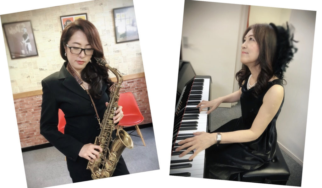 ジャズポップアンサンブルはリリアンデュオ幸江とエバでお洒落に演奏 ミュージックマルシェ エンジョイ ジャズピアノレッスン